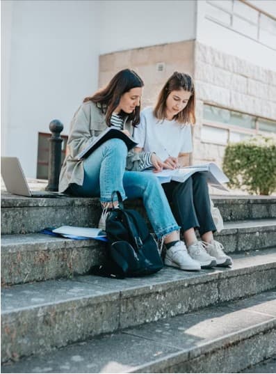 Students learning together